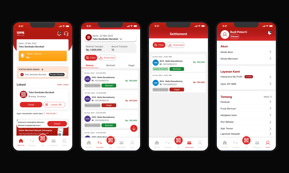 QRIS Interactive interface preview